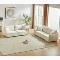 thumbnail image 1 of Modern Linen Fabric 3-Seater Sofa with Wooden Frame (88"W * 35.5"D * 33.5"H), 1 of 18