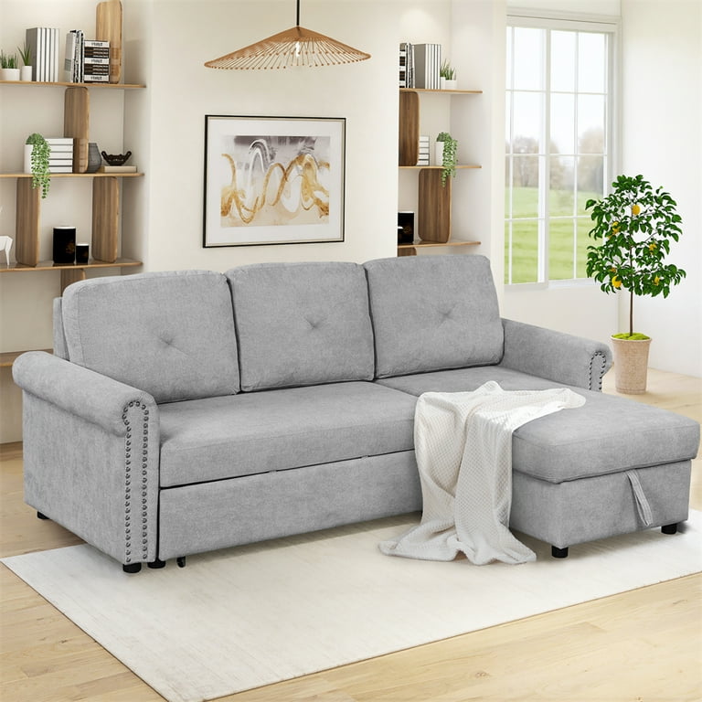3 Seater L Shape Corner Couch with Storage Chaise 83