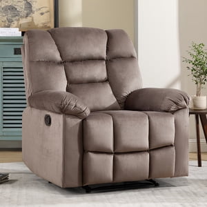 3-Seater Manual Recliner Sofa,1+2+3 Pieces Overstuffed Fabric Reclining Couch with Removable Console Featuring Cup Holders for Living Room and Home Theater(Dark Gray,Chair+Loveseat+Sofa)