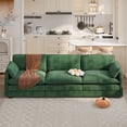 thumbnail image 1 of 3 Seater Modern Modular Sectional Sleeper Sofa, Noelse Comfy Cloud Couch with Double Layer Upholstered Seat Cushion, Deep Seat Couches with 2 Pillows for Living Room Bedroom and Apartment, Green, 1 of 11