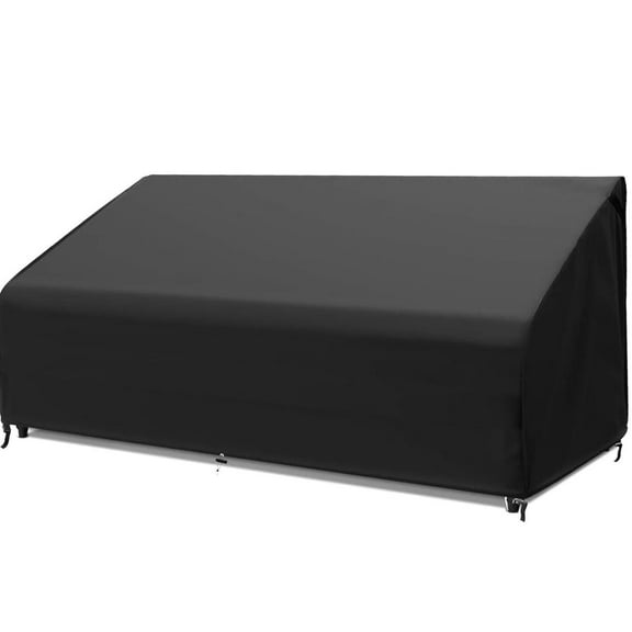 3-Seater Outdoor Sofa Cover Waterproof, 80 Inch Patio Furniture Cover for Sofa, High-Quality Waterproof Polyester Fabric, 80"W x 38"D x 35"H, Black
