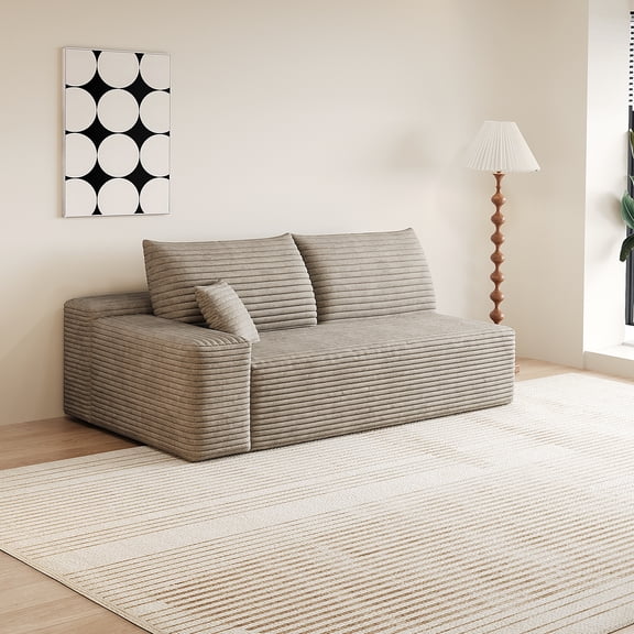 3-Seater Right Sofa, Camel