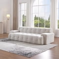 thumbnail image 1 of 3-Seater Sofa, Cloud Couch, Button Tufted Upholstered Sofa with High-Density Foam, No Assembly Required Compression Sofa for Living Room or Apartment in Silver (Silver Lining), 1 of 2