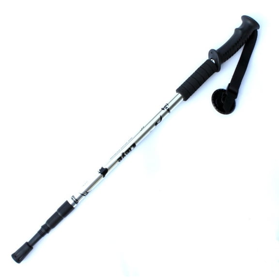 3‑Section Adjustable Trekking Pole, Lightweight Aluminum Hiking Stick for Outdoor Camping, Black/Silver/Red/Blue 4 Colors Available