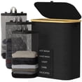 thumbnail image 1 of 3 Section Laundry Hamper With Lid, 160L Large Capacity With Removable Bags And Washable Bags, 5 Labels For Clothes Sorting, Laundry Basket For Bedroom, Laundry Room, Small Apartment Laundry Sorter, 1 of 6