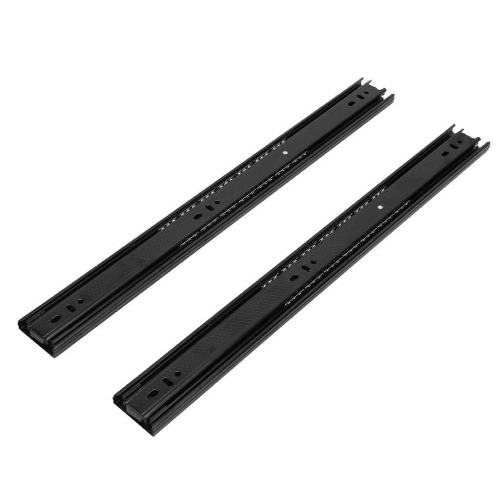 3Section Rail Ball Bearing Drawer Slides Glides Runners Damping Buffer