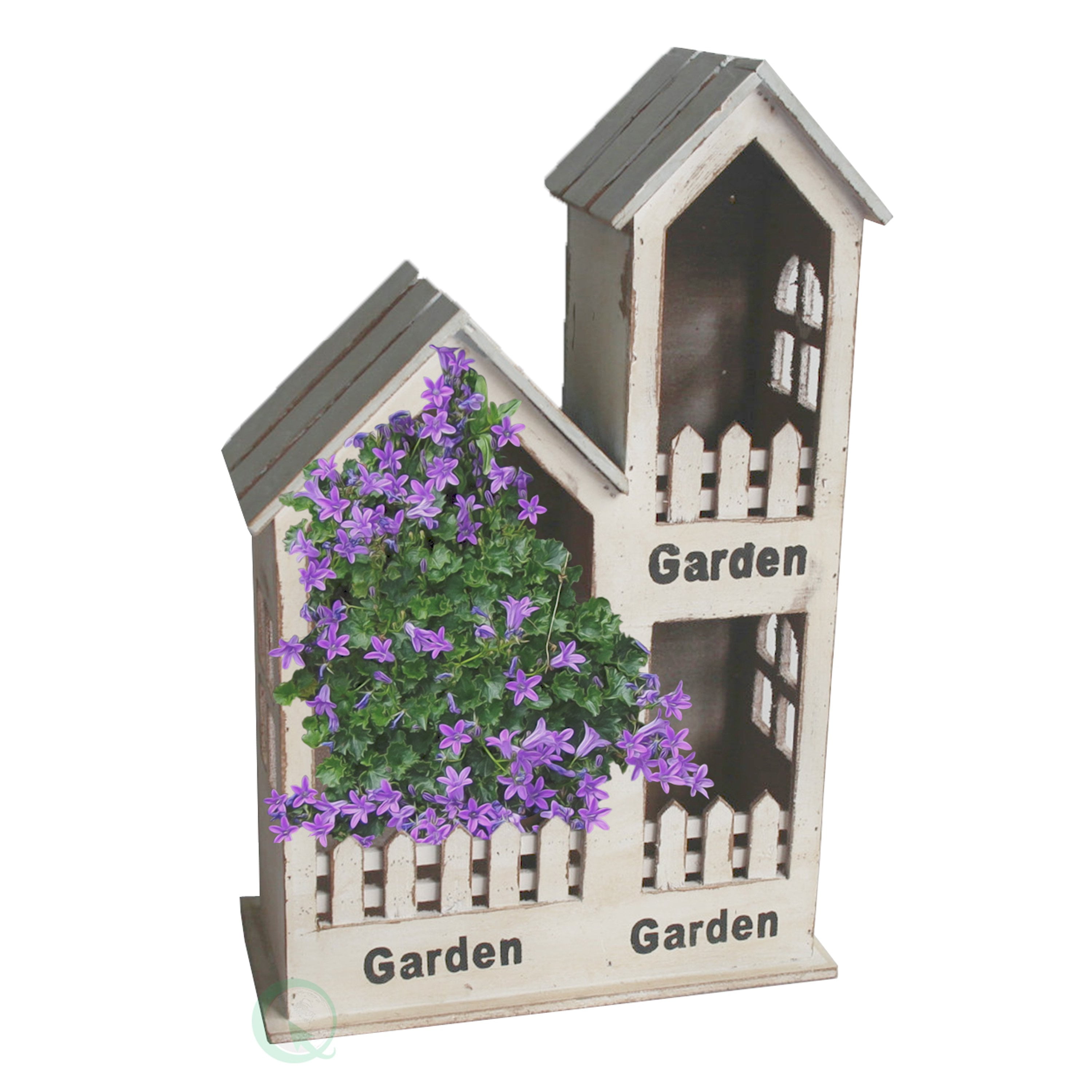Rustic Gray 3-Section Novelty Wall Planter