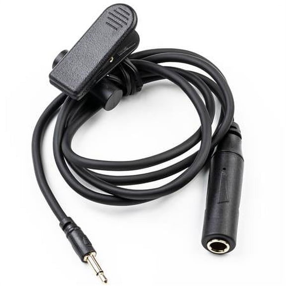 3' Secure Lead Cable 1/8" Male to 1/4" Female Jacks and Adjustable Safety Clip