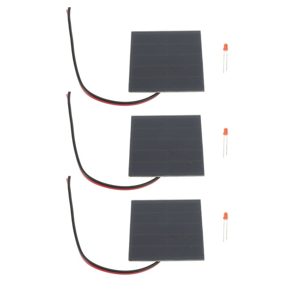 3 Set 1W Monocrystalline Solar Panels Kit For DIY Projects Teaching & LED Lights