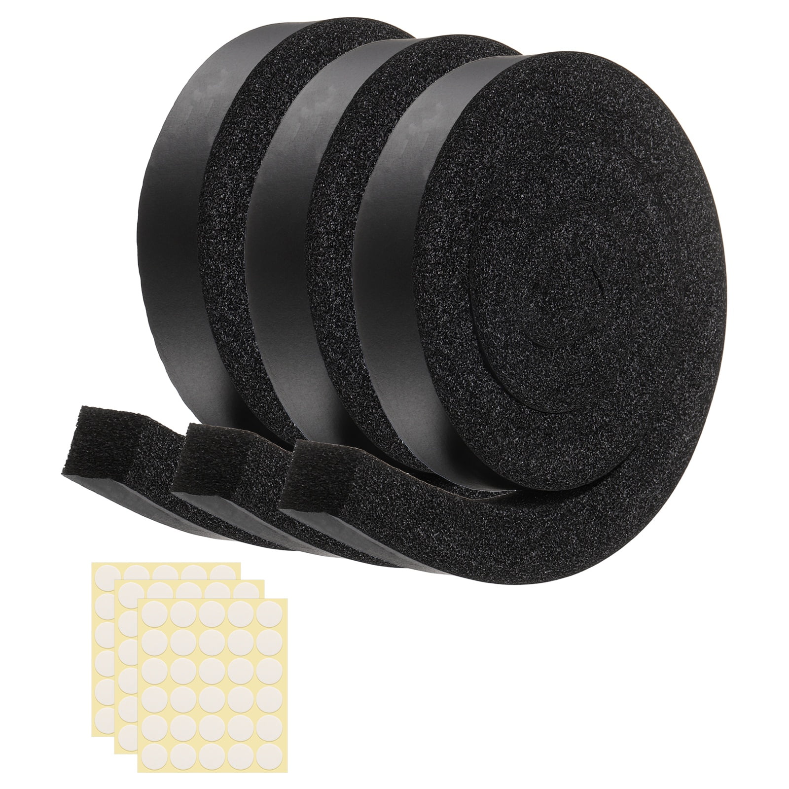 3 Set 3.28ft Foam Seal Strip, 1 Inch Width x 1 Inch Thick Weather Stripping Foam Insulation Tape, High Density Air Conditioner Open Cell Foam Seal Tape for Doors, Windows, Black