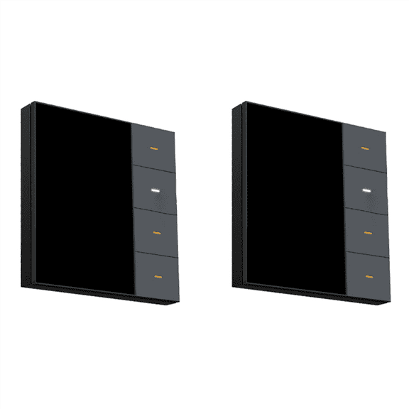 3 Set 3.5 Inch Smart Wall Switch Touch Screen 4 Groups Switch 8-Way Scene Radar Sensor Dimming Switch Tuya A