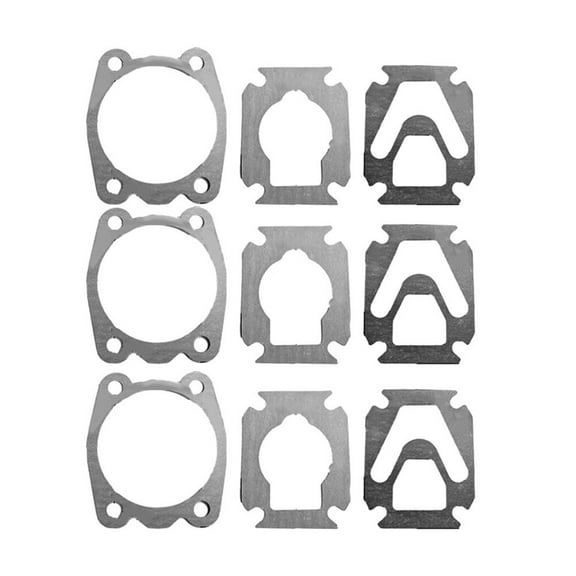 3 Set 3 in 1 Air Compressor Cylinder Head Base Valve Plate Gaskets Washers