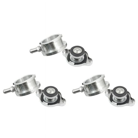 3 Set 32mm 1.25Inch Radiator Fill Neck 0.9Bar Radiator Cap Universal,3 set radiator cover,Silver
