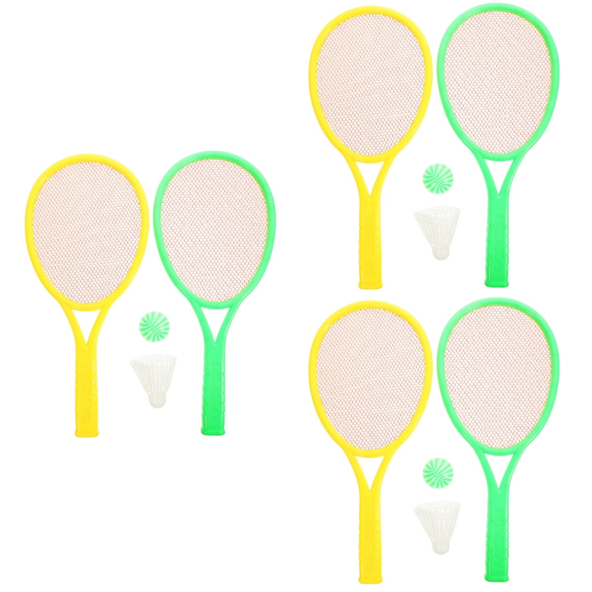3 Set/4pcs Badminton Racquet Rackets Tennis for Parent-child Kids
