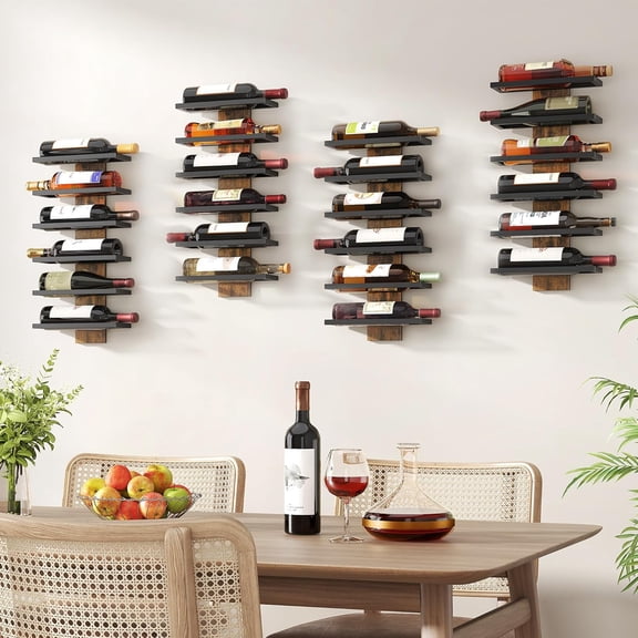 3-Set 6 Tier Wall Mount Wine Rack