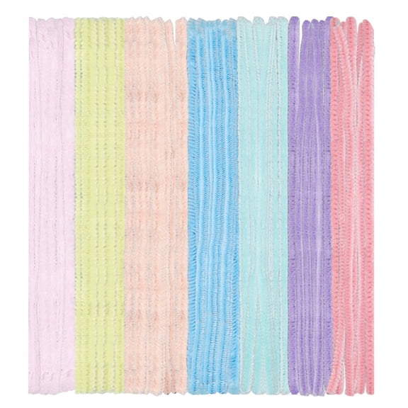 3 Set 7 Colors DIY Plush Sticks Chenille Stems Pipe Cleaners Kid Craft Material Mixed Color 350~380x6mm 100pcs/set