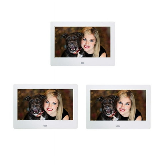 3 Set 7 Inch HD Digital Photo Frame 800x480 LED Smart Electronic LCD Photo Frame with Remote Control US Plug B