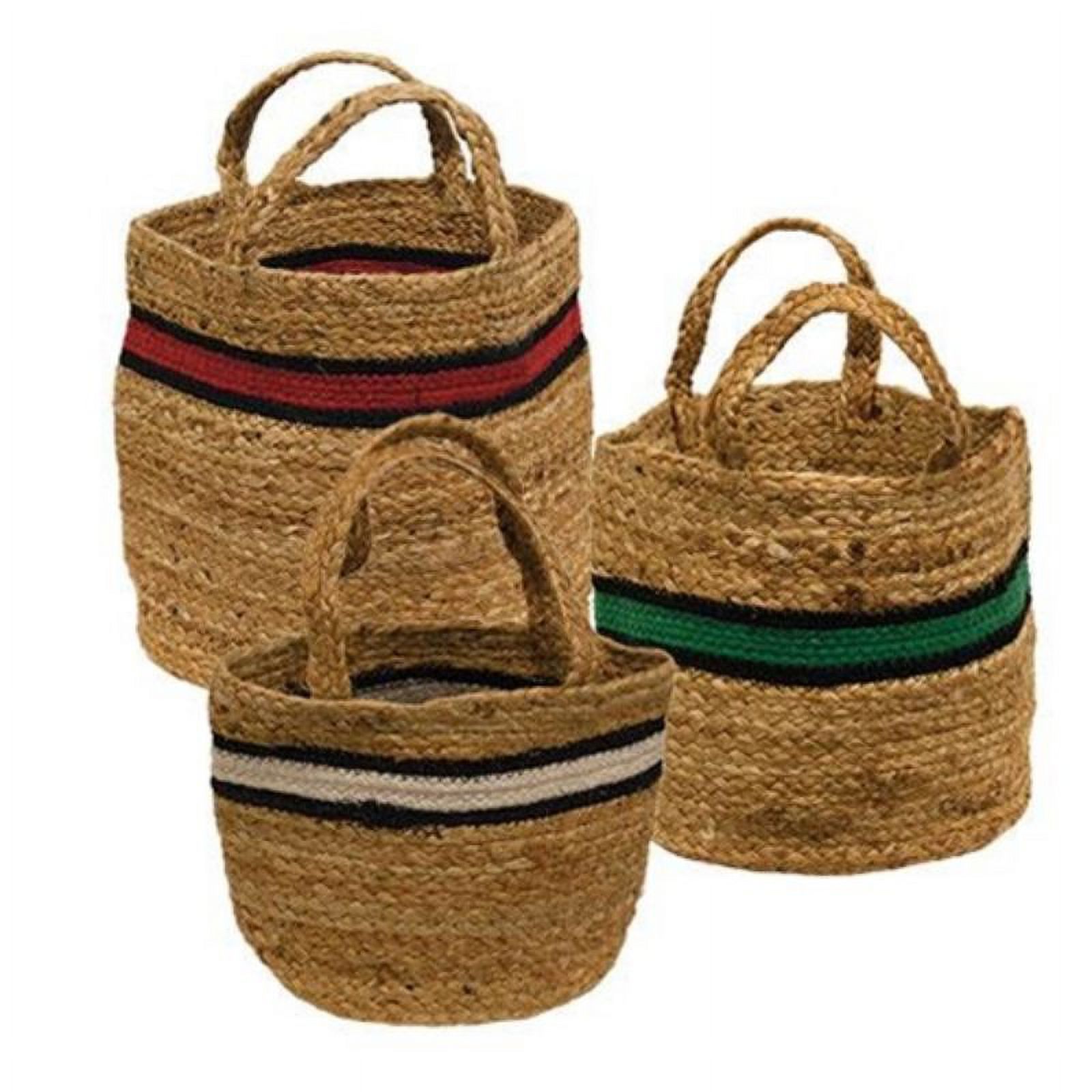 3/Set Bold Striped Jute Containers - Walmart.com