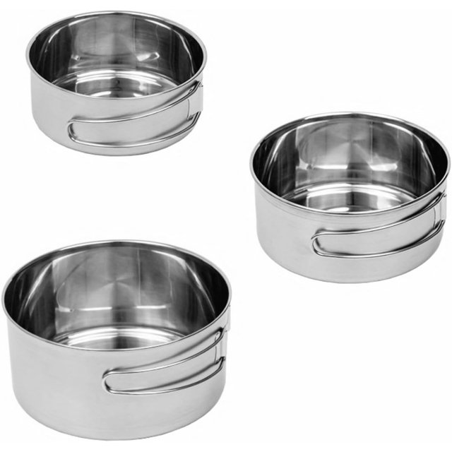 3 Set Camping Cutlery Set, Stainless Steel Dinnerware, Kitchen