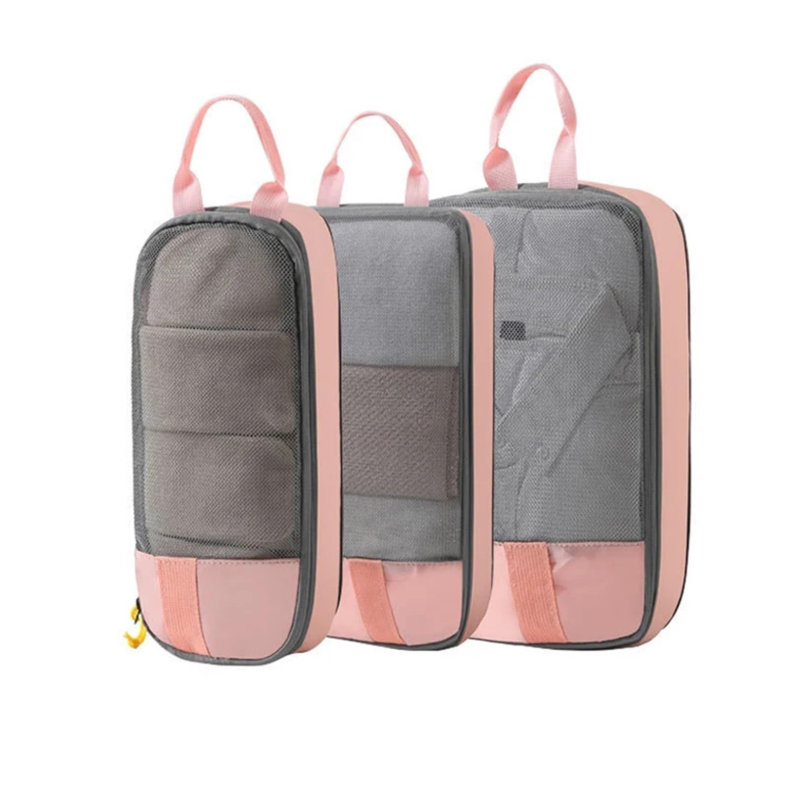 3 Set Compression Packing Cubes for Travel, Lightweight Luggage ...