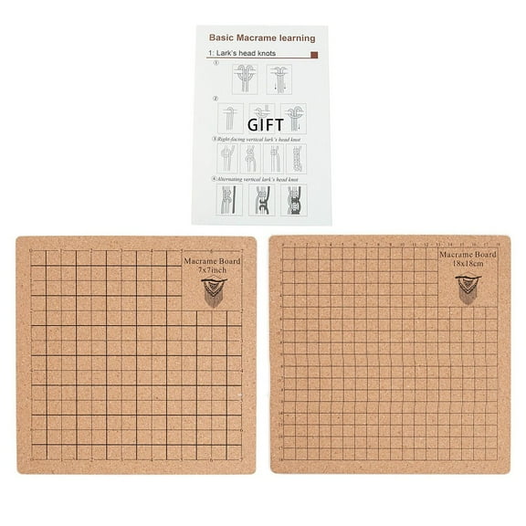 3 Set Cork Wood Blocking Mats for Knitting Double Side Blocking Boards with Grids for Needlepoint Crochet BurlyWood 20.3x20.3x1cm
