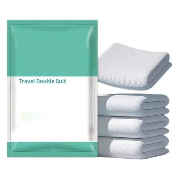 3 Set Disposable King Size Bedding with Bed Sheet, Duvet Cover, Pillowcases