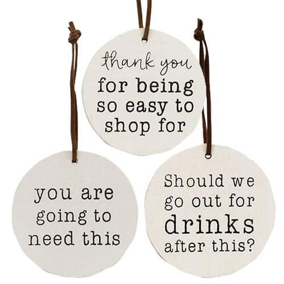 3/Set Easy to Shop For Wine Tags