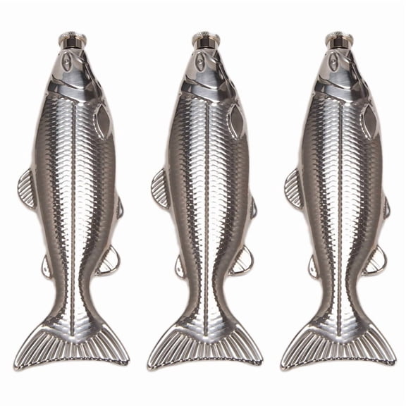 3 Set Fish-Shape Hip Flask 5Oz Bottle Mini Pocket Flask Stainless Steel Drinkware for Outdoor