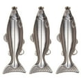 thumbnail image 1 of 3 Set Fish-Shape Hip Flask 5Oz Bottle Mini Pocket Flask Stainless Steel Drinkware for Outdoor, 1 of 8