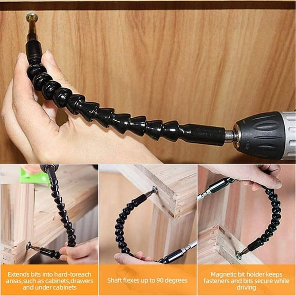 3 Set Flexible Drill Extension Hex Shank Drill Nut Driver Bit Set, 9Pcs Universal Socket Adapter Set, Screwdriver Bit