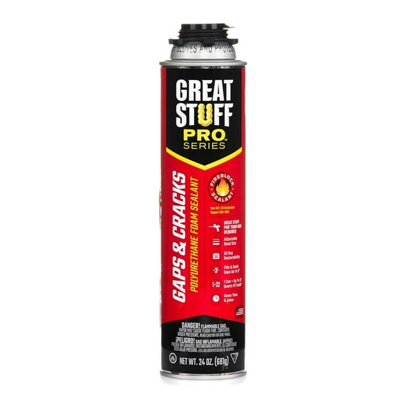 3 Set - Gaps & Cracks Size 24 oz Insulating Foam Sealant, Dow Chemical Co, 341557, Great Stuff PRO Gaps & Cracks 24 oz Insulating Foam Sealant