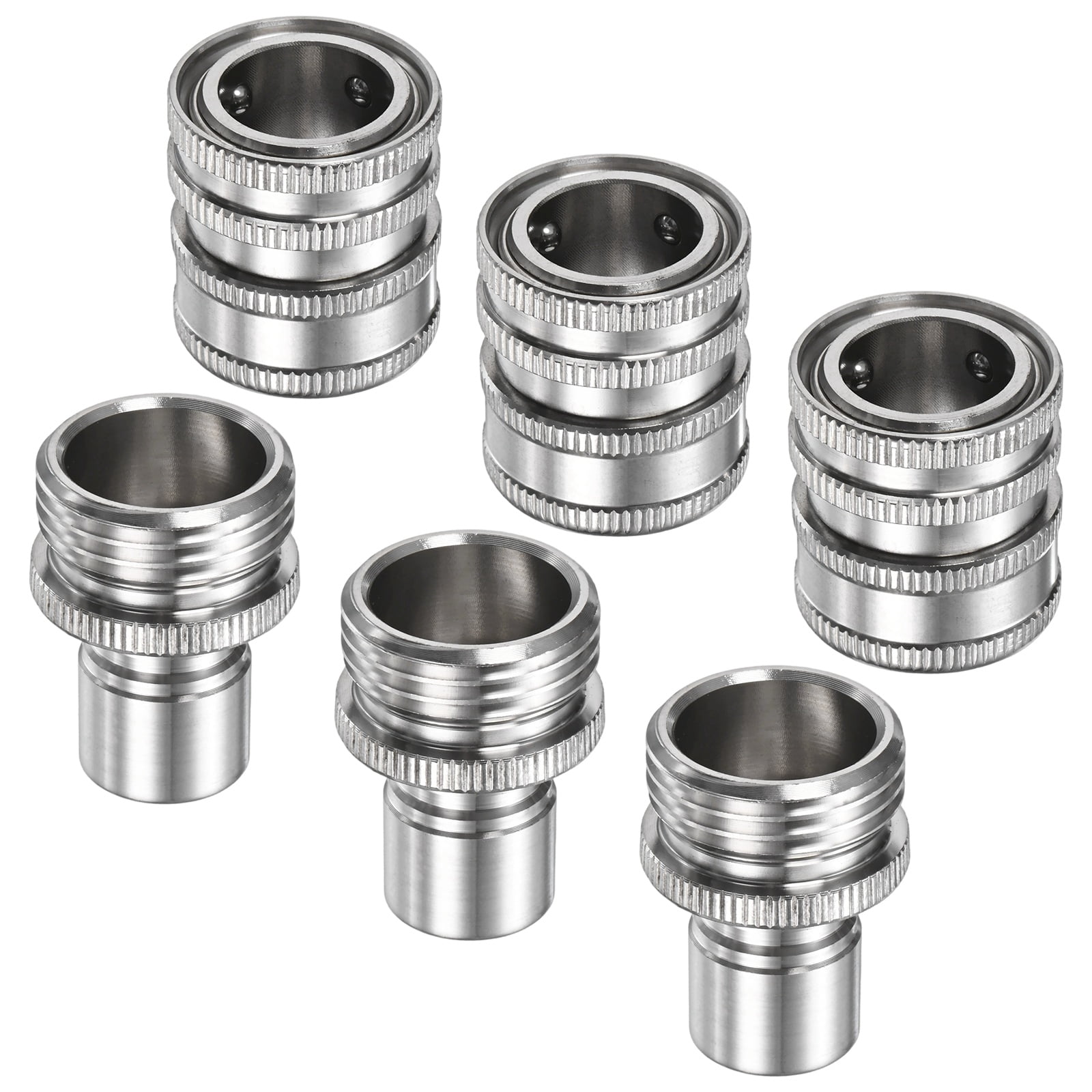 3 Set Garden Hose Quick-Connect, 3/4 Inch GHT Stainless Steel Water Hose Fitting