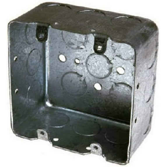 RACO Two-Device Switch Square Box - 4-Inch, 2-1/8-Inch Deep, Gray - 3 Pack