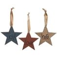 thumbnail image 1 of 3/Set Joy Love Hope Primitive Star Ornaments, 1 of 1