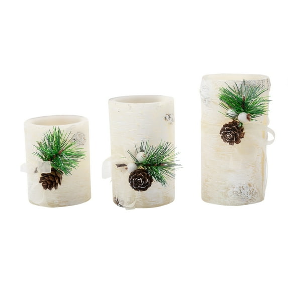 3 Set LED Flameless Wax Candles w Remote Control