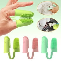 3 Set Pet Two-finger Toothbrush Dog Cat Pet Supplies Teeth Cleaning Finger Set Oral Cleaning Tools Pet Two-finger Toothbrush Dog Cat