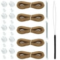 thumbnail image 1 of 3 Set RV Blinds Repair Kit for Camper Window, Pleated RV Shade Repair Kit, Camper Blinds String Maintain for Day Night Pleated Window Shade-Tan, 1 of 7