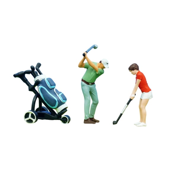 3 Set Realistic 1 64 People Figures Micro Landscape Accessories Resin for Train Model Architectural Scene Decor