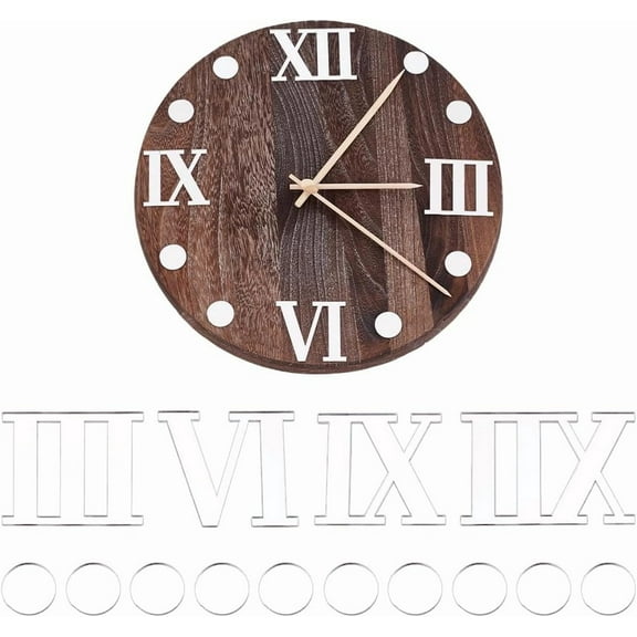 3 Set Roman Acrylic Clock Numbers 1.73x2.01x0.08inch Modern Stylish Numerals Wall Clock Numerals