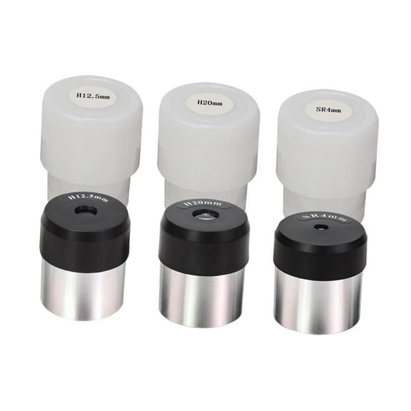 3 Set Telescope Eyepiece Lens Sr4mm H12.5mm H20mm Solid Metal Build for Planet Observation Adults and Teens