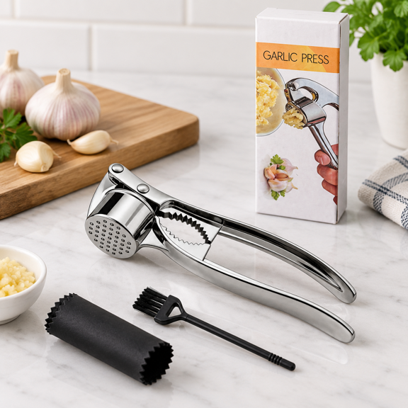 3 Set Thickened Zinc Alloy Garlic Press Nut Cracker Kitchen Tool