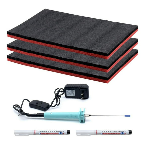 3 Set Tool Box Foam Insert ,Tools Organizer, Sheets,Polyethylene Storage Sheets for Toolbox Hard Case US Plug,1set * big red tool box,As Shown