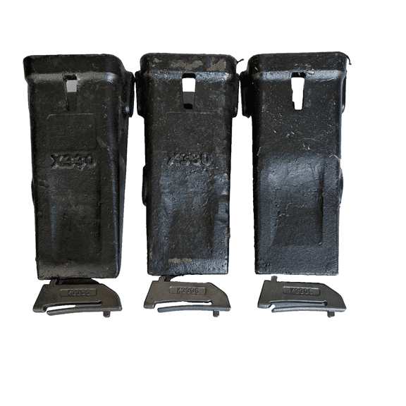 3 Set X330 Bucket Teeth W/ K330S Spring Flex Pin Skid Steer Backhoe X330 Tooth