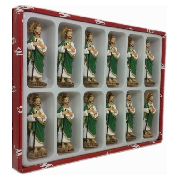 3" Set of 12 pcs Saint Jude San Judas Tadeo Estatua St Santo Figurine New