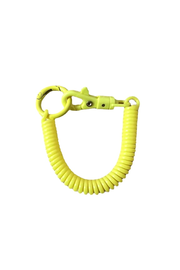 3 Set of Plastic Spring Rope Key Chain Spring Mobile Phone Rope Telescopic Spring Lanyard Key Chain Lanyard
