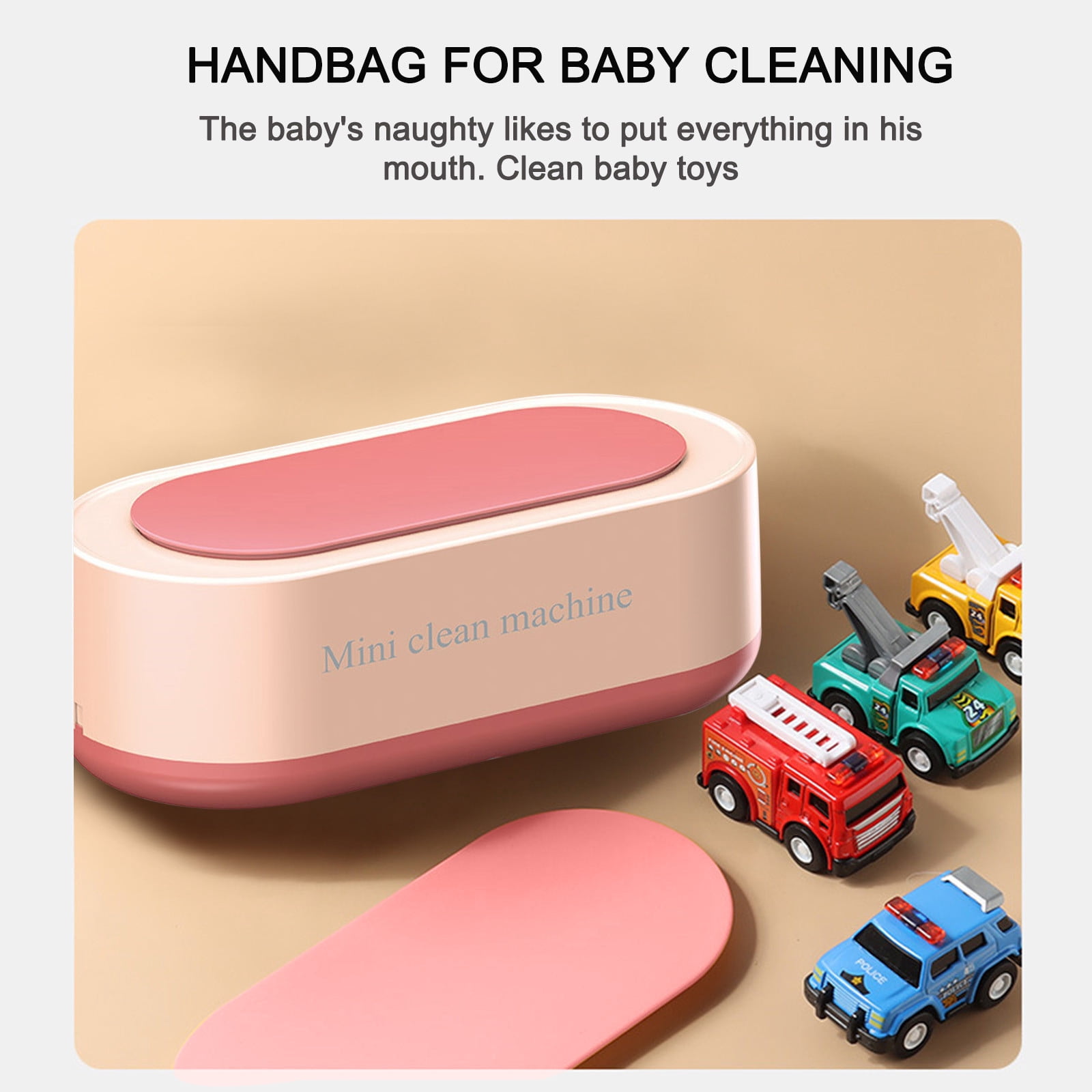 3 Set of Portable Ultrasonicing Cleaning Small High Frequency Vibration Jewelry Glasses Watches Cleaner 360 Degree Cleaning Box