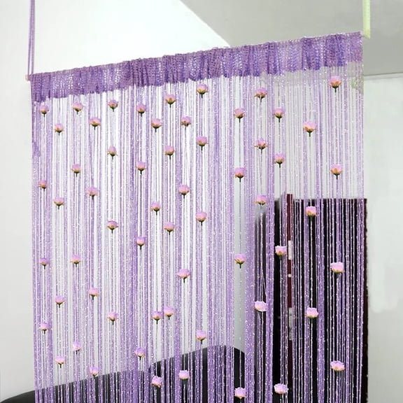 3 Set of Rose Curtains Summer Door Curtains Decorative Beauty Salon Tassel Curtains Partition Curtains