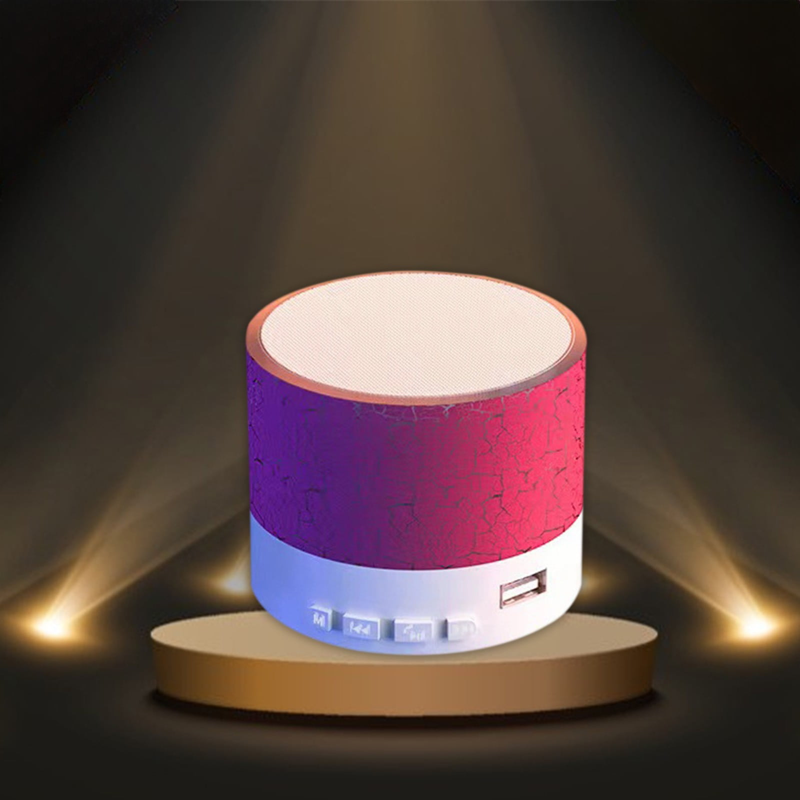 3 Set of Small Crack Bluetooth Speaker Outdoor Portable Subwoofer Wireless Small Speaker Home Desktop Luminous Mini Speaker