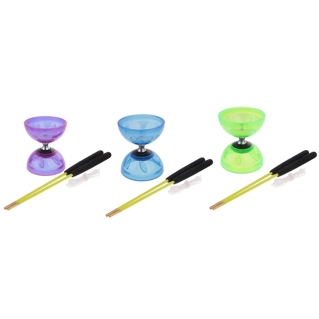 Diabolo Sticks & String Spinning Circus Skills Game Juggling Diablo Set Toy AU