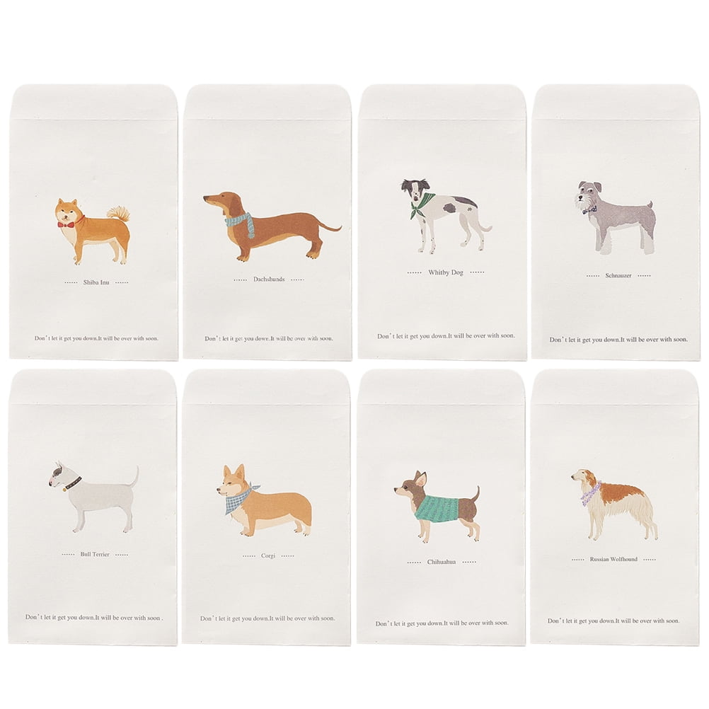 3 Sets/24PCS Simple Cartoon Dogs Letter Envelopes Fashion Envelopes